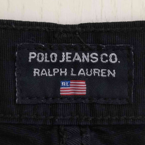 ポロジーンズカンパニーラルフローレン POLO JEANS COMPANY RALPH LAUREN 星条旗パッチ リラックス ストレート ブラック デニムパンツ メンズ 33×38
