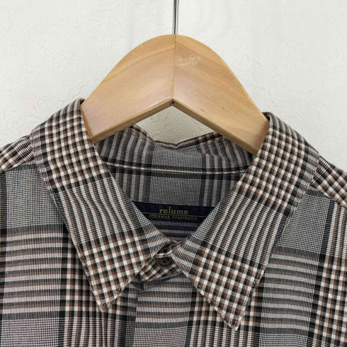 ジャーナルスタンダードレリューム JOURNAL STANDARD relume コットンチェックロングスリーブシャツ メンズ JPN:M