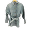 ザラ ZARA 裾カットオフ ベルテッドコットンカバーオール レディース import:M