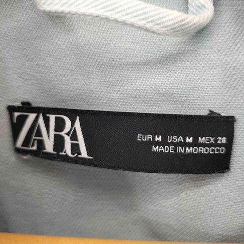 ザラ ZARA 裾カットオフ ベルテッドコットンカバーオール レディース import:M