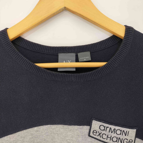 アルマーニエクスチェンジ ARMANI EXCHANGE 刺繍ロゴ クルーネックニット メンズ import:M
