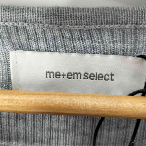 ミームセレクト me+em select カットアウトシャーリングリボンリブニットトップス レディース ONE SIZE