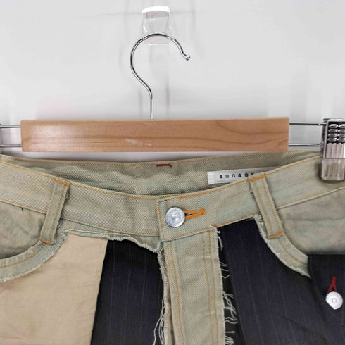 スナオクワハラ sunaokuwahara 異素材切替 ショートパンツ レディース