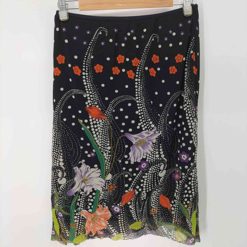 ヴィヴィアンタム VIVIENNE TAM 90S 総柄シアースカート ドット 花柄 レディース