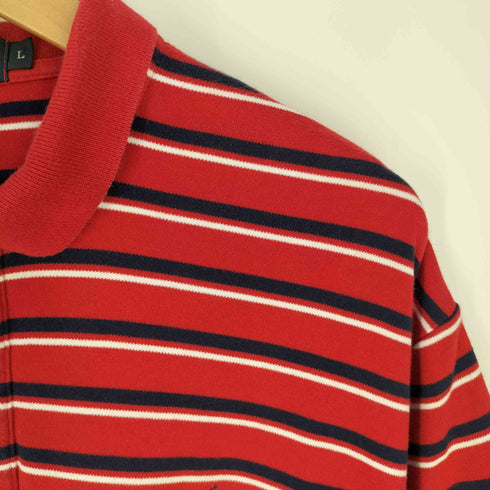 ポロバイラルフローレン Polo by RALPH LAUREN ボーダー ポニー刺繍 ポロシャツ メンズ import:L