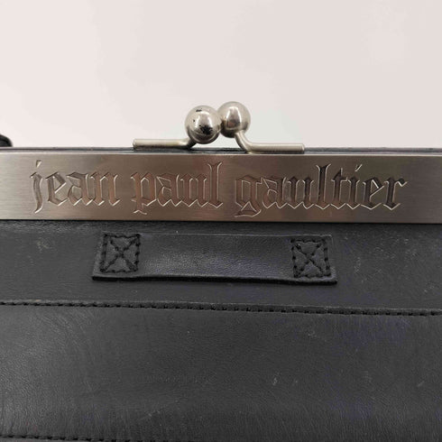 ジャンポールゴルチエ Jean Paul GAULTIER メタルプレート がま口 レザーバッグ メンズ