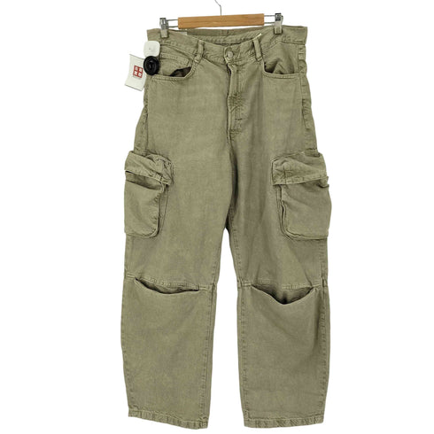 ザラ ZARA TRF MID WAIST CARGO BOYFRIEND JEANS ワイドデニムカーゴパンツ Y2K メンズ FR:40-44