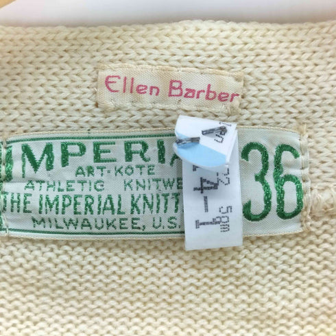 Imperial 70s レタードカーディガン メンズ US:36