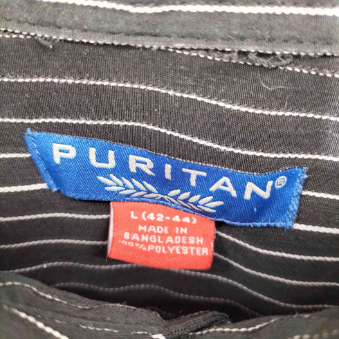 ピューリタン PURITAN 90-2000s ストライプ柄 半袖シャツ メンズ L
