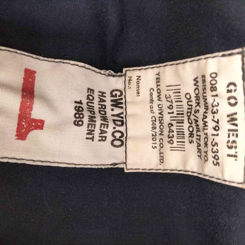 GO WEST HARDWEAR EQUIPMENT 1989 コーデュロイ 切替 バンドカラー モールスキン シャツ メンズ JPN:1