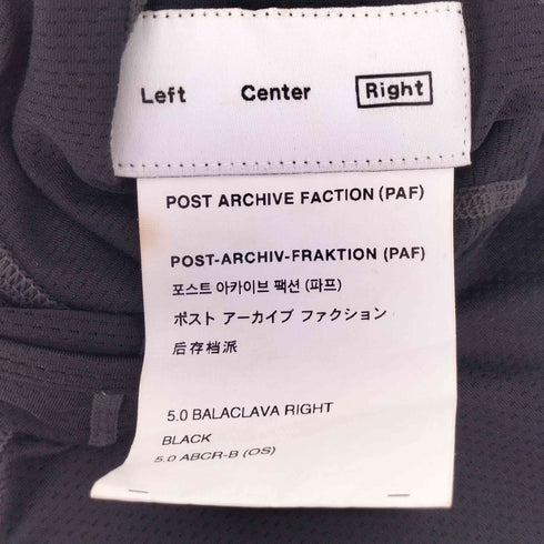 ポストアーカイブファクション POST ARCHIVE FACTION 5.0 BALACLAVA RIGHT メンズ