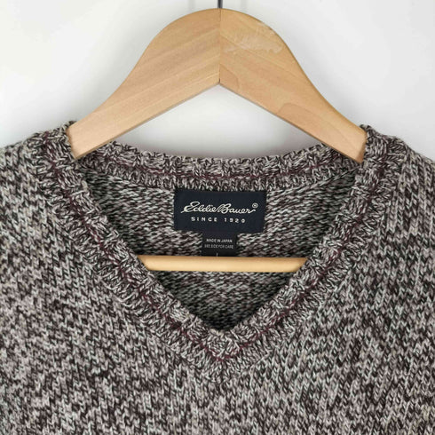 エディーバウアー Eddie Bauer 黒タグ Vネック ウール ニット メンズ import:L