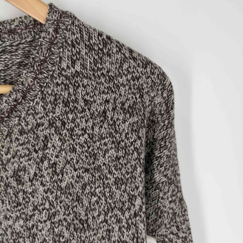 エディーバウアー Eddie Bauer 黒タグ Vネック ウール ニット メンズ import:L