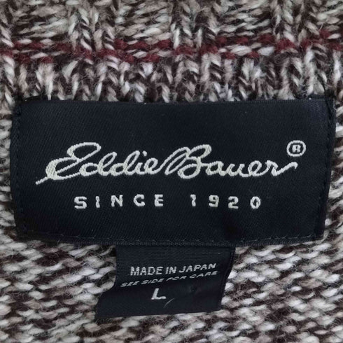 エディーバウアー Eddie Bauer 黒タグ Vネック ウール ニット メンズ import:L