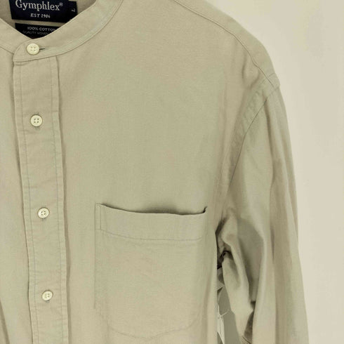ジムフレックス GYMPHLEX 18AW QUALITY WOVEN FABRIC バンドカラー シャモアシャツ メンズ JPN:L