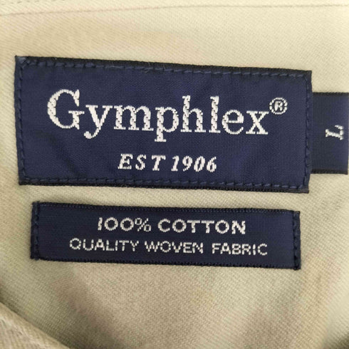 ジムフレックス GYMPHLEX 18AW QUALITY WOVEN FABRIC バンドカラー シャモアシャツ メンズ JPN:L