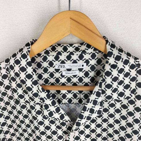 ザラ ZARA REGULAR FIT 総柄オープンカラーシャツ メンズ JPN:L