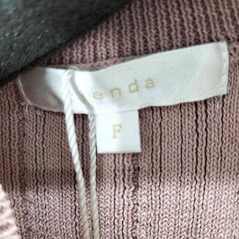 リエンダ rienda シアーストライプH/N Knit TOP レディース FREE