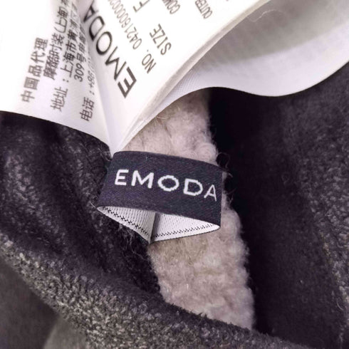 エモダ EMODA リバーシブル フェイク ムートン コート レディース FREE