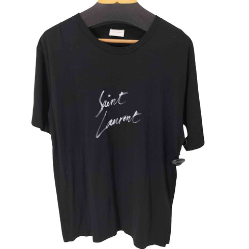 サンローランパリ SAINT LAURENT PARIS シグネチャーロゴプリントTシャツ メンズ import:S
