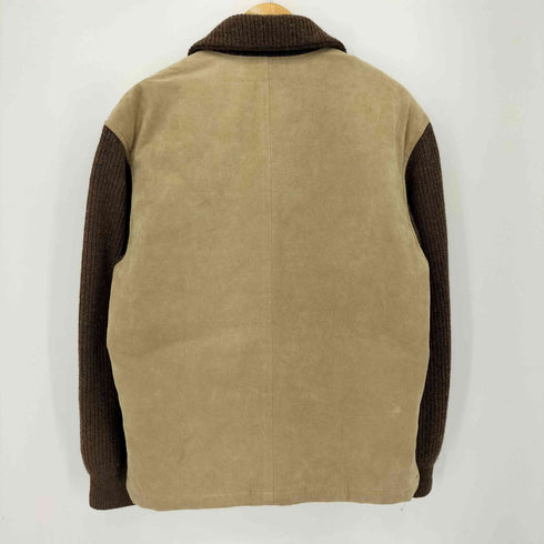 MUSSELBURGH 刺繍ロゴ ニット切替 スエードジャケット メンズ M