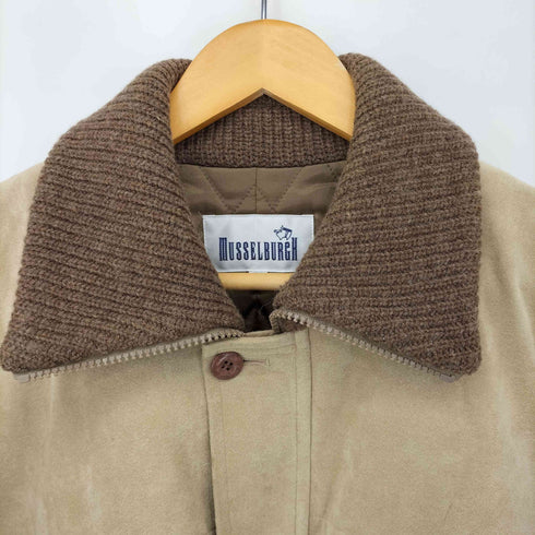 MUSSELBURGH 刺繍ロゴ ニット切替 スエードジャケット メンズ M