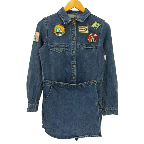 ザラ ZARA Trafaluc denimwearワッペンデザインデニムオールインワン レディース JPN:S
