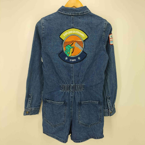 ザラ ZARA Trafaluc denimwearワッペンデザインデニムオールインワン レディース JPN:S