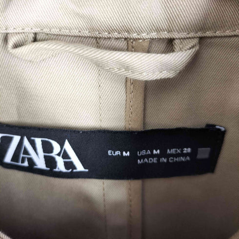 ザラ ZARA ビジュー ラインストーン トレンチハーフコート レディース JPN:M