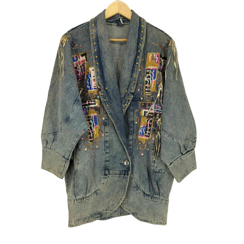 MADE IN USA 装飾ペイントデニムジャケット メンズ JPN:S
