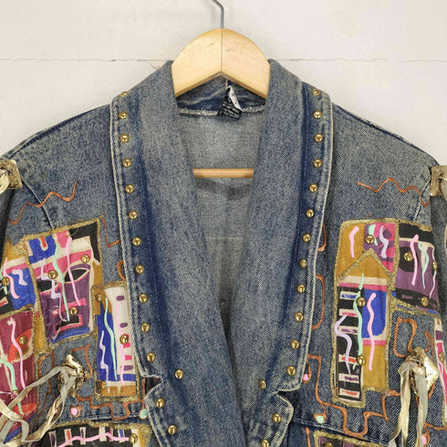 MADE IN USA 装飾ペイントデニムジャケット メンズ JPN:S