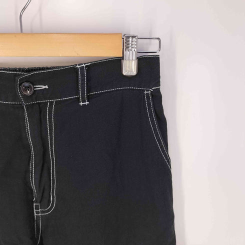 マーブルシュッド Marble Sud リネン混 ホワイトステッチ ワイドパンツ レディース