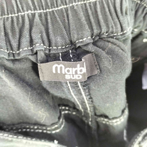 マーブルシュッド Marble Sud リネン混 ホワイトステッチ ワイドパンツ レディース