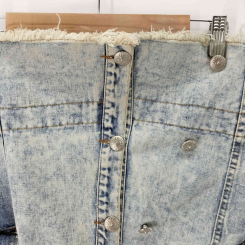 ナルシス NARCISSUS ケミカルウォッシュ デニムチューブベアトップ カットオフ ポケット サイズ調整可 レディース FREE
