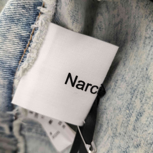 ナルシス NARCISSUS ケミカルウォッシュ デニムチューブベアトップ カットオフ ポケット サイズ調整可 レディース FREE