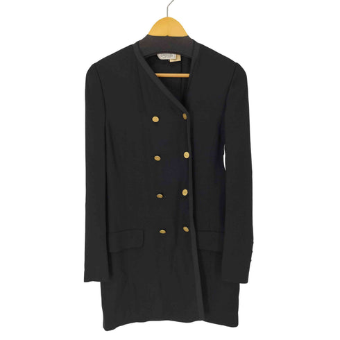 ソニアリキエル SONIA RYKIEL ノーカラージャケット コート ダブル 金ボタン レディース 40