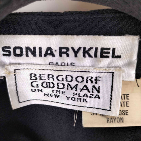 ソニアリキエル SONIA RYKIEL ノーカラージャケット コート ダブル 金ボタン レディース 40