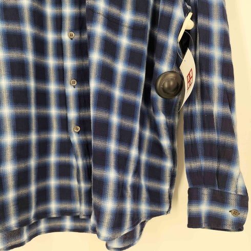 アイスバーグ ICEBERG イタリア製 オンブレチェック ポケット ボタンダウン シャツ メンズ import:XL
