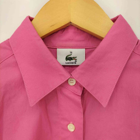ラコステ LACOSTE ロゴワッペン コットンレギュラーカラーシャツ レディース JPN:38