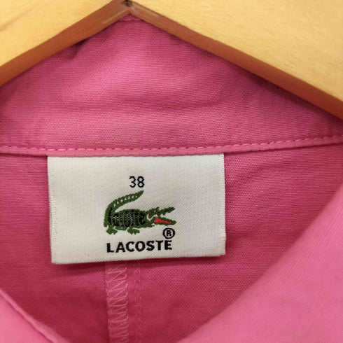 ラコステ LACOSTE ロゴワッペン コットンレギュラーカラーシャツ レディース JPN:38