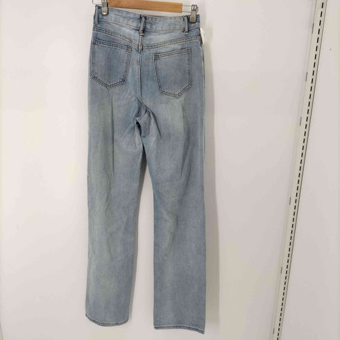 ウォッシュドクラッシュデニムパンツ レディース