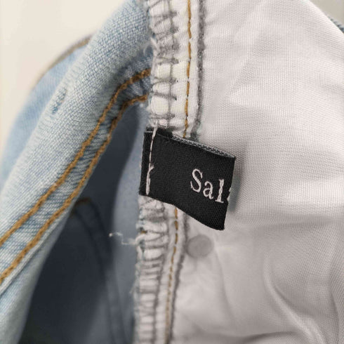 Salang フレアデニムパンツ カットオフ レディース