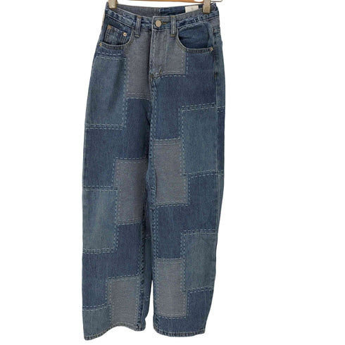 パッチワークデニムパンツ レディース ONE SIZE