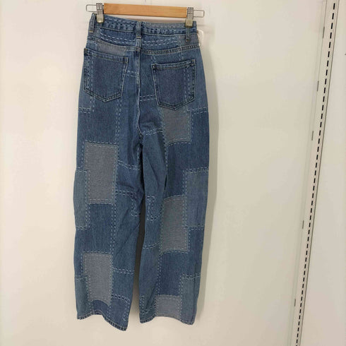 パッチワークデニムパンツ レディース ONE SIZE