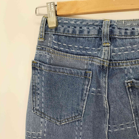 パッチワークデニムパンツ レディース ONE SIZE