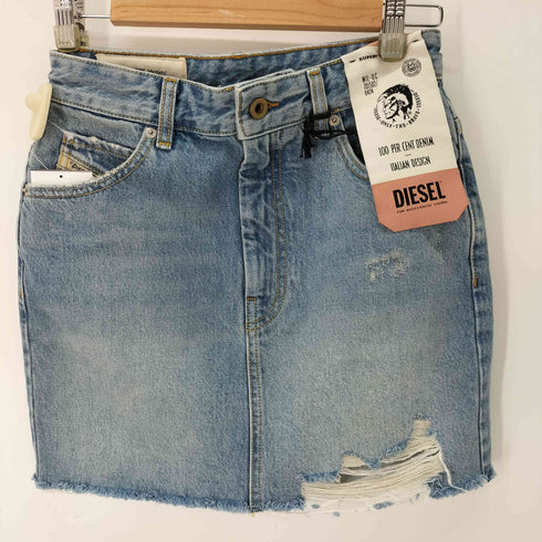 ディーゼル DIESEL ダメージドデニムスカート レディース 25