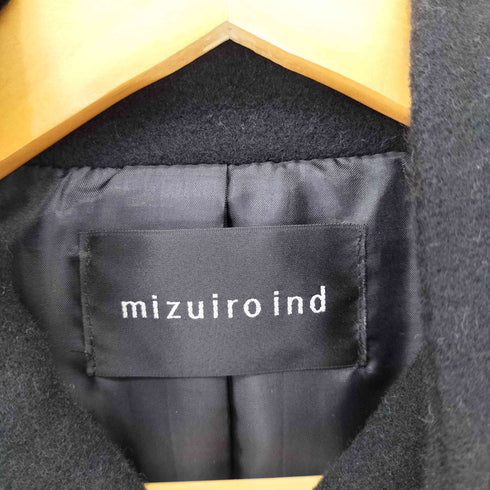ミズイロインド mizuiro ind スタンドカラーロングコート レディース