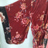 chico's design 90S 花柄 レーヨン混 シルク ベロア ガウン レディース S/M