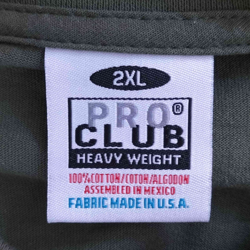 プロクラブ PRO CLUB USA製 HEAVY WEIGHT Tシャツ メンズ 2XL