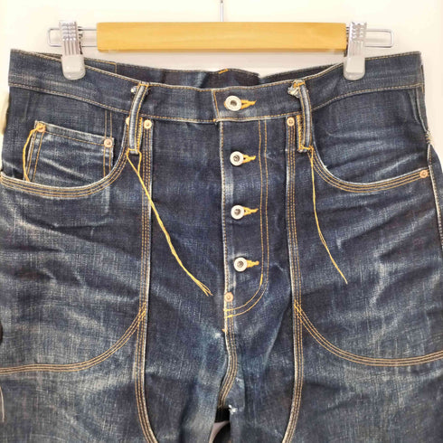 シュガーヒル SUGARHILL 21AW LOOSE THREAD DOUBLE KNEE DENIM PANTS メンズ 34